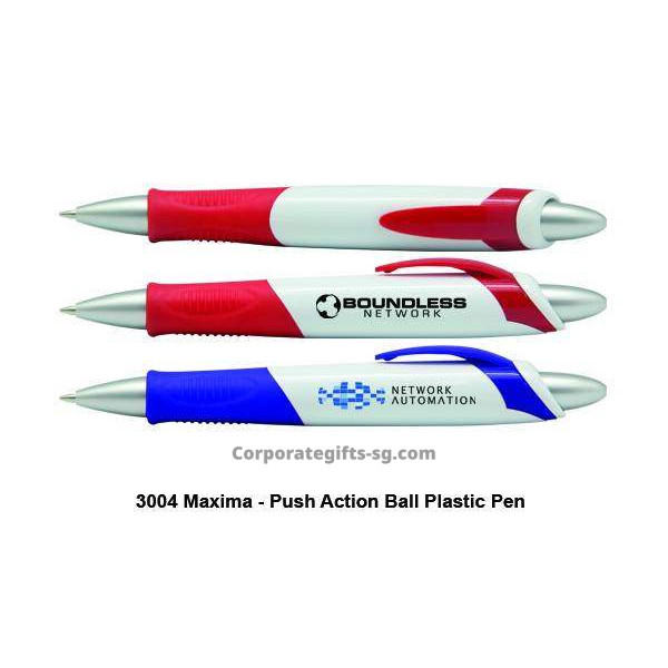 3004 Maxima-Push Action Ball Plastic Pen, Promotional Gifts, Promotional Gift, Singapore